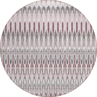 Piper Looms Chantille Southwest ACN860 Pink Machine Washable Area Rug Round Main Image