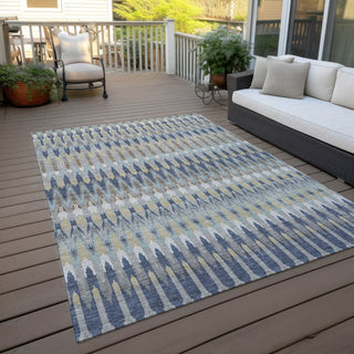 Piper Looms Chantille Southwest ACN860 Taupe Machine Washable Area Rug Outdoor Lifestyle Image Feature