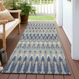 Piper Looms Chantille Southwest ACN860 Taupe Machine Washable Area Rug Runner Outdoor Lifestyle Image Feature