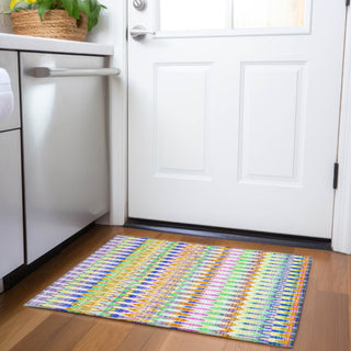 Piper Looms Chantille Southwest ACN860 White Machine Washable Area Rug Scatter Lifestyle Image Feature