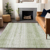 Piper Looms Chantille Stripes ACN861 Aloe Machine Washable Area Rug Lifestyle Image Feature