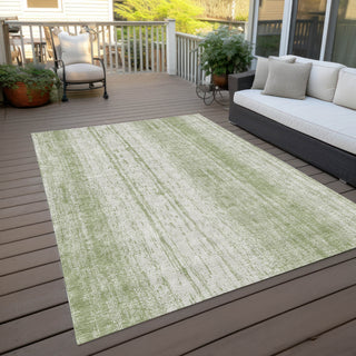 Piper Looms Chantille Stripes ACN861 Aloe Machine Washable Area Rug Outdoor Lifestyle Image Feature
