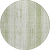 Piper Looms Chantille Stripes ACN861 Aloe Machine Washable Area Rug Round Main Image