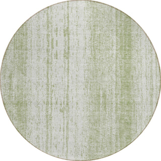 Piper Looms Chantille Stripes ACN861 Aloe Machine Washable Area Rug Round Main Image