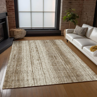 Piper Looms Chantille Stripes ACN861 Brown Machine Washable Area Rug Lifestyle Image Feature