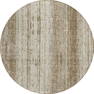 Piper Looms Chantille Stripes ACN861 Brown Machine Washable Area Rug Round Main Image