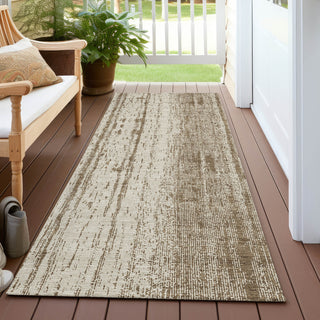Piper Looms Chantille Stripes ACN861 Brown Machine Washable Area Rug Runner Outdoor Lifestyle Image Feature