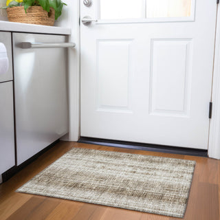Piper Looms Chantille Stripes ACN861 Brown Machine Washable Area Rug Scatter Lifestyle Image Feature