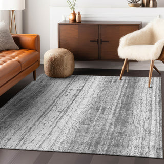 Piper Looms Chantille Stripes ACN861 Gray Machine Washable Area Rug Lifestyle Image Feature