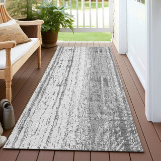 Piper Looms Chantille Stripes ACN861 Gray Machine Washable Area Rug Runner Outdoor Lifestyle Image Feature