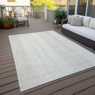 Piper Looms Chantille Stripes ACN861 Ivory Machine Washable Area Rug Outdoor Lifestyle Image Feature