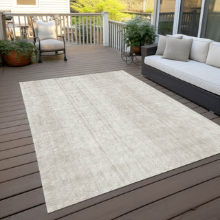 Piper Looms Chantille Stripes ACN861 Ivory Machine Washable Area Rug Outdoor Lifestyle Image Feature