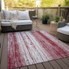 Piper Looms Chantille Stripes ACN861 Merlot Machine Washable Area Rug Outdoor Lifestyle Image Feature
