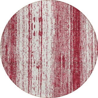 Piper Looms Chantille Stripes ACN861 Merlot Machine Washable Area Rug Round Main Image