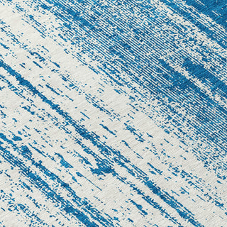 Piper Looms Chantille Stripes ACN861 Navy Machine Washable Area Rug Swatch Image