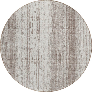 Piper Looms Chantille Stripes ACN861 Taupe Machine Washable Area Rug Round Main Image