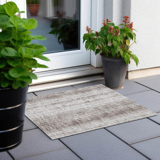 Piper Looms Chantille Stripes ACN861 Taupe Machine Washable Area Rug Scatter Outdoor Lifestyle Image Feature