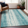 Piper Looms Chantille Stripes ACN861 Teal Machine Washable Area Rug Lifestyle Image Feature