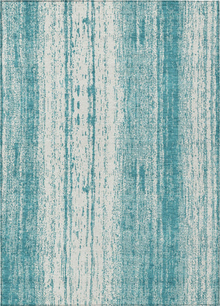 Piper Looms Chantille Stripes ACN861 Teal Machine Washable Area Rug main image