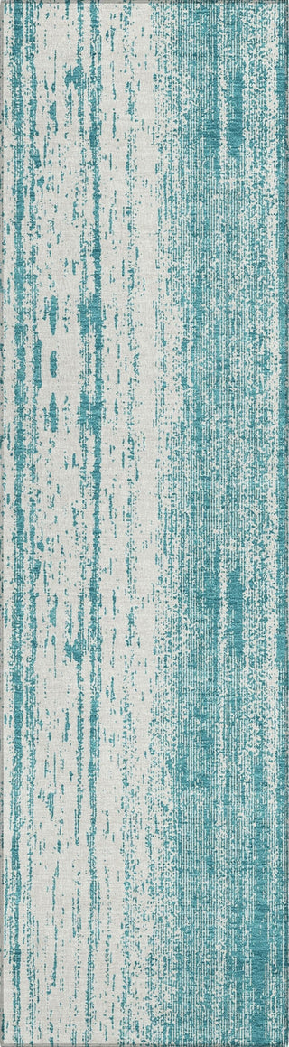 Piper Looms Chantille Stripes ACN861 Teal Machine Washable Area Rug Runner Main Image