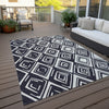 Piper Looms Chantille Diamonds ACN862 Black Machine Washable Area Rug Outdoor Lifestyle Image Feature