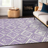 Piper Looms Chantille Diamonds ACN862 Lavender Machine Washable Area Rug Lifestyle Image Feature