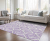 Piper Looms Chantille Diamonds ACN862 Lavender Machine Washable Area Rug Lifestyle Image Feature