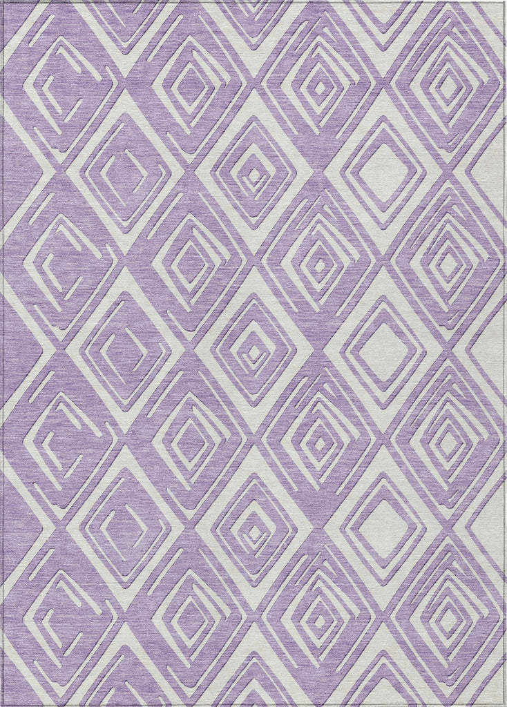 Piper Looms Chantille Diamonds ACN862 Lavender Machine Washable Area Rug main image