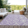 Piper Looms Chantille Diamonds ACN862 Lavender Machine Washable Area Rug Outdoor Lifestyle Image Feature