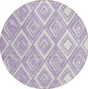 Piper Looms Chantille Diamonds ACN862 Lavender Machine Washable Area Rug Round Main Image