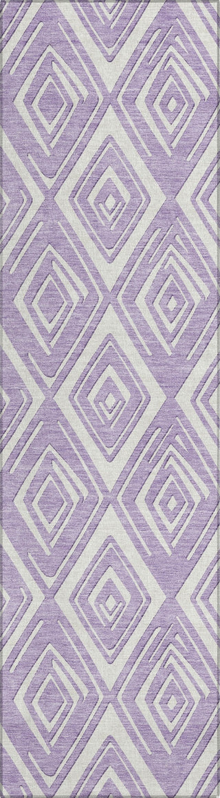 Piper Looms Chantille Diamonds ACN862 Lavender Machine Washable Area Rug Runner Main Image