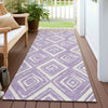 Piper Looms Chantille Diamonds ACN862 Lavender Machine Washable Area Rug Runner Outdoor Lifestyle Image Feature