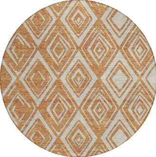 Piper Looms Chantille Diamonds ACN862 Paprika Machine Washable Area Rug Round Main Image