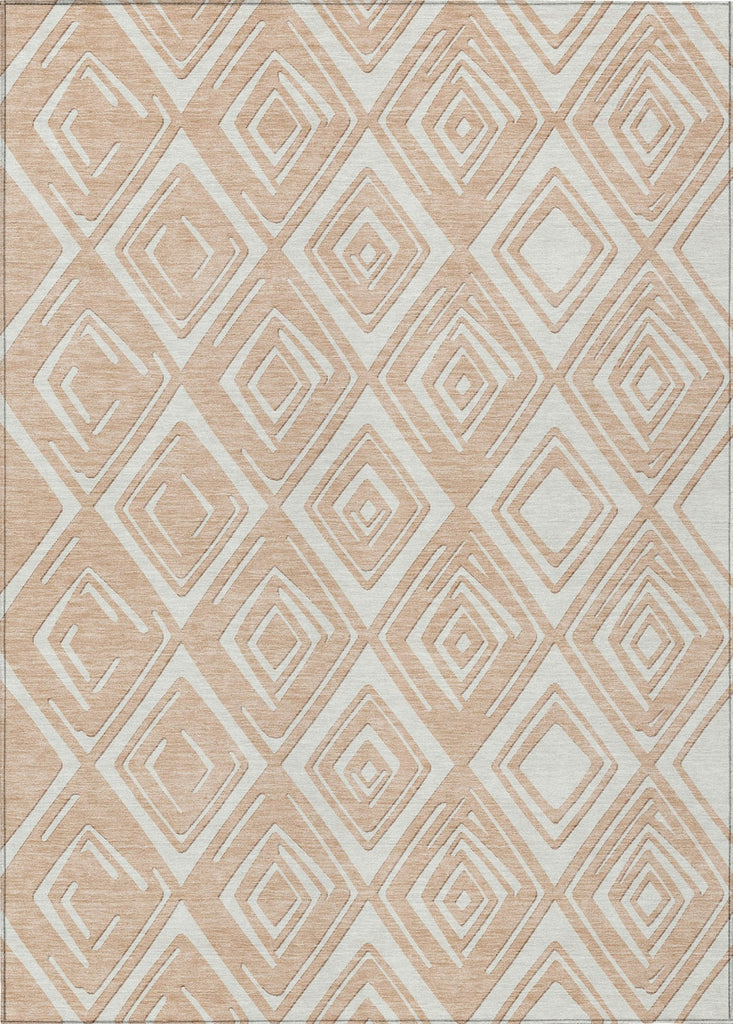 Piper Looms Chantille Diamonds ACN862 Peach Machine Washable Area Rug main image