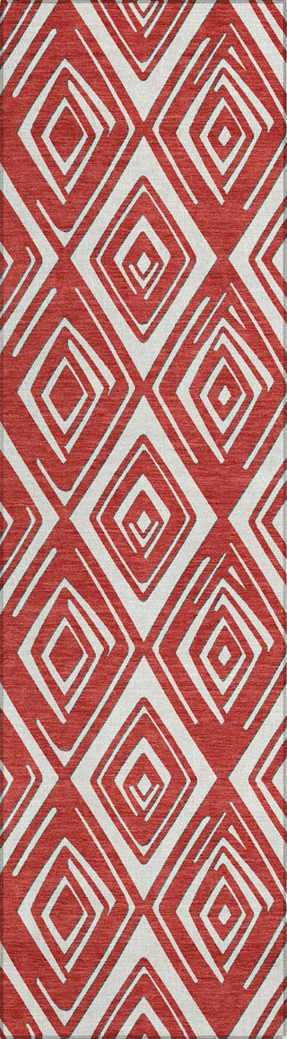 Piper Looms Chantille Diamonds ACN862 Red Machine Washable Area Rug Runner Main Image