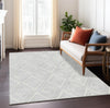 Piper Looms Chantille Diamonds ACN862 Silver Machine Washable Area Rug Lifestyle Image Feature