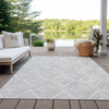 Piper Looms Chantille Diamonds ACN862 Silver Machine Washable Area Rug Outdoor Lifestyle Image Feature