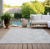 Piper Looms Chantille Diamonds ACN862 Silver Machine Washable Area Rug Outdoor Lifestyle Image Feature