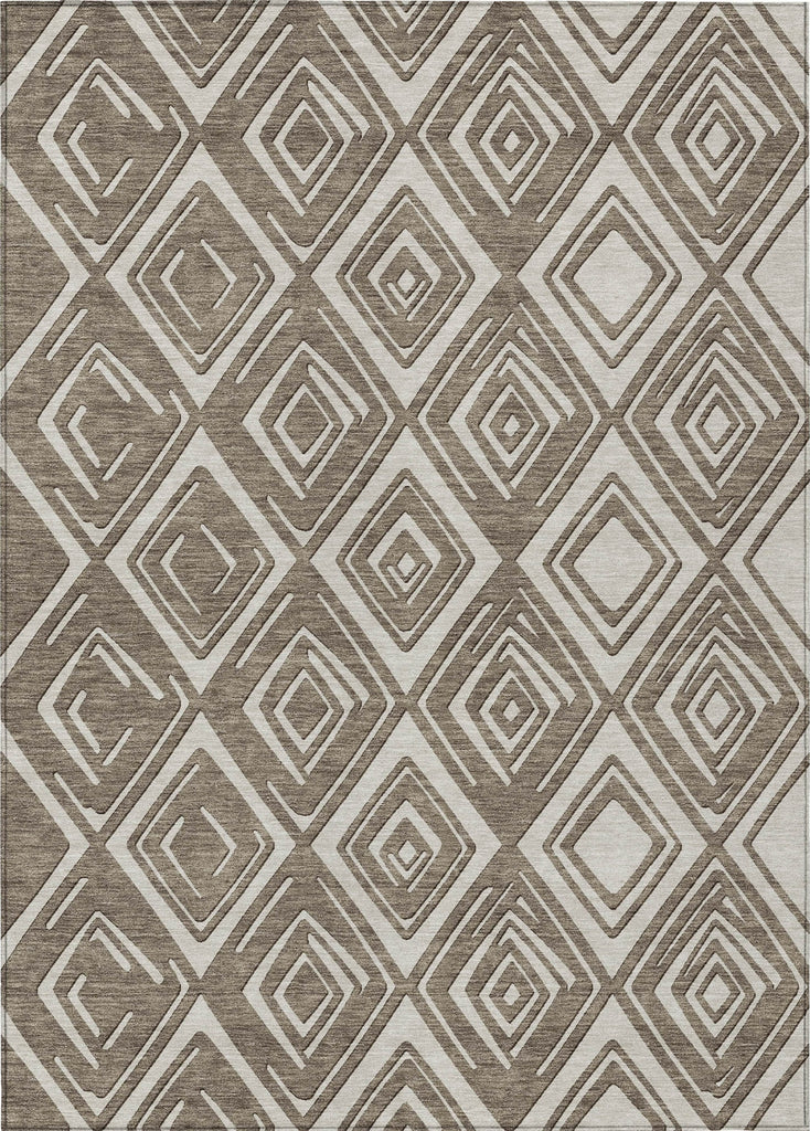 Piper Looms Chantille Diamonds ACN862 Taupe Machine Washable Area Rug main image