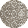Piper Looms Chantille Diamonds ACN862 Taupe Machine Washable Area Rug Round Main Image