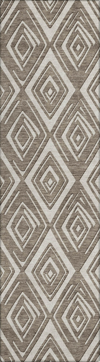 Piper Looms Chantille Diamonds ACN862 Taupe Machine Washable Area Rug Runner Main Image