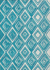 Piper Looms Chantille Diamonds ACN862 Teal Machine Washable Area Rug main image