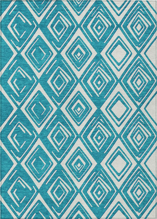 Piper Looms Chantille Diamonds ACN862 Teal Machine Washable Area Rug main image