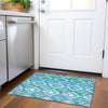 Piper Looms Chantille Diamonds ACN862 Teal Machine Washable Area Rug Scatter Lifestyle Image Feature