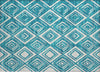 Piper Looms Chantille Diamonds ACN862 Teal Machine Washable Area Rug Scatter Main Image