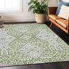Piper Looms Chantille Diamonds ACN863 Aloe Machine Washable Area Rug Lifestyle Image Feature