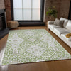 Piper Looms Chantille Diamonds ACN863 Aloe Machine Washable Area Rug Lifestyle Image Feature