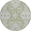 Piper Looms Chantille Diamonds ACN863 Aloe Machine Washable Area Rug Round Main Image