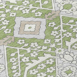 Piper Looms Chantille Diamonds ACN863 Aloe Machine Washable Area Rug Swatch Image