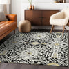 Piper Looms Chantille Diamonds ACN863 Black Machine Washable Area Rug Lifestyle Image Feature